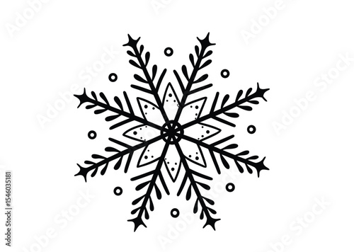 Snowflake vector Christmas icon Illustration Vector Art black icon vector 