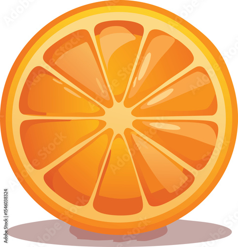 A single peeled orange with one slice slightly separated, arranged on a white background. The juicy texture and segments are clearly visible.