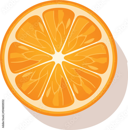 A single peeled orange with one slice slightly separated, arranged on a white background. The juicy texture and segments are clearly visible.