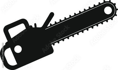 Chainsaw silhouette ,tree cutter silhouette vector, Chain saw machine silhouette