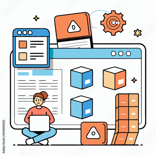 Website content management system cms page design