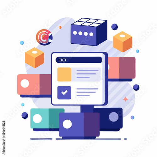 Website content management system cms page design