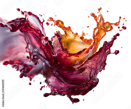 Rich Wine Splash Art with Elegant Red Flow