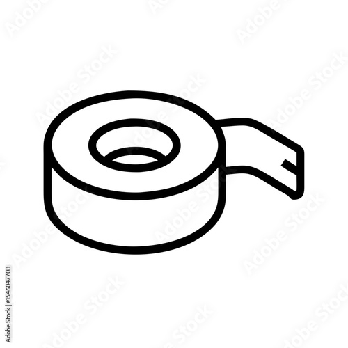Outline illustration of packing tape roll