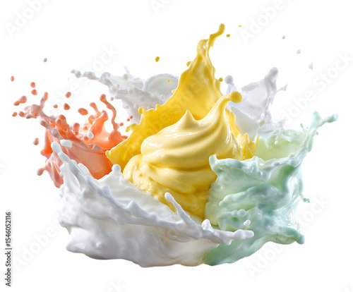 Healthy Yogurt Splash Design for Fresh Branding