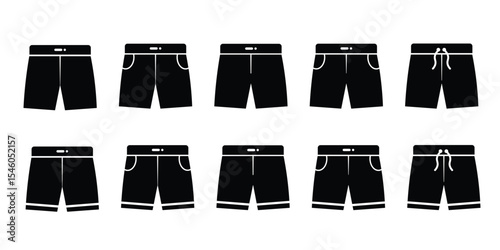 Pants icon. Short pants Filled icon, vector illustration