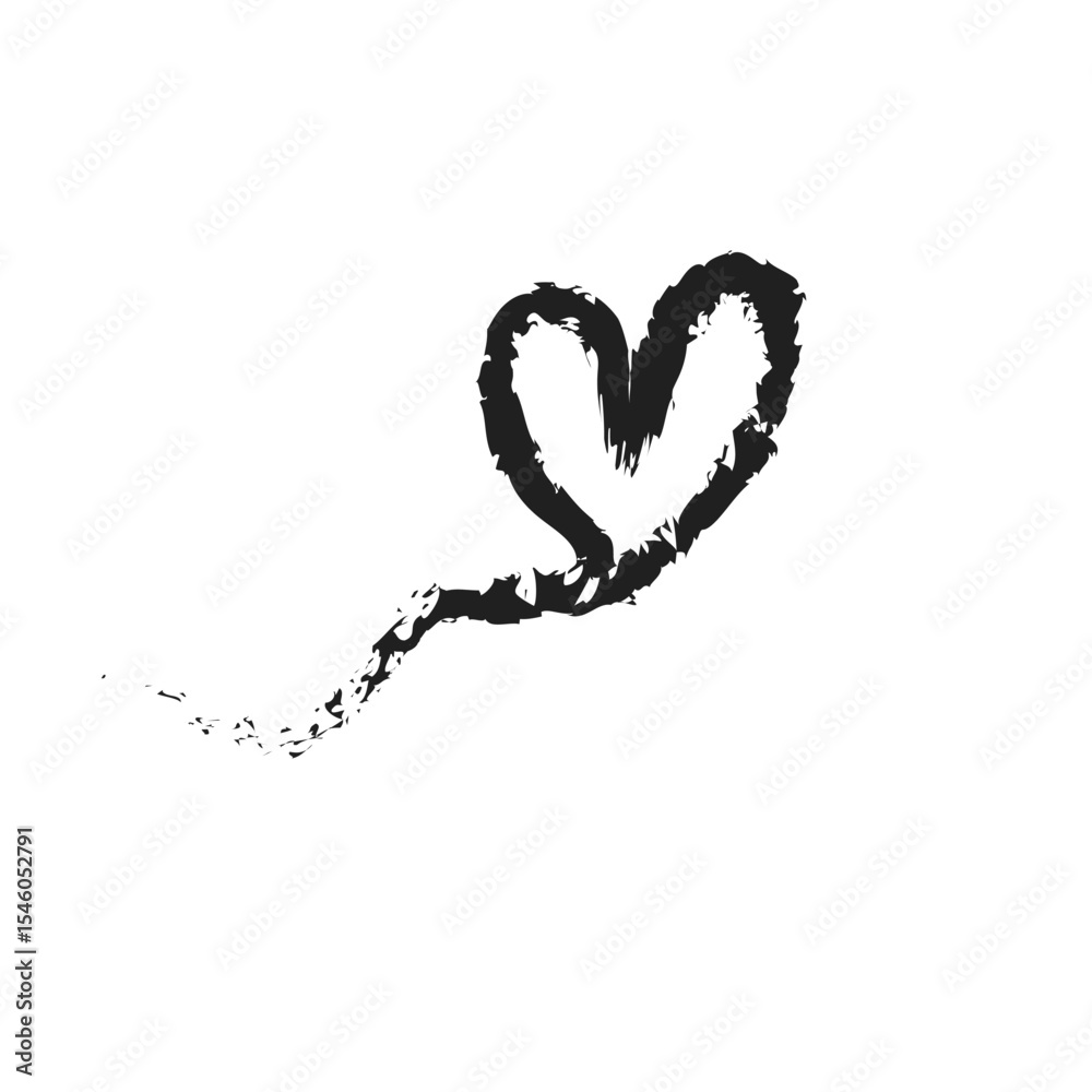 Fototapeta premium Romantic Love Vector Illustration of Heart, Couple and Valentine Element