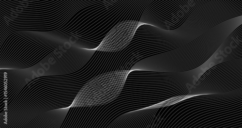 White Abstract wavy chaos lines on background Vector illustration cloth texture design