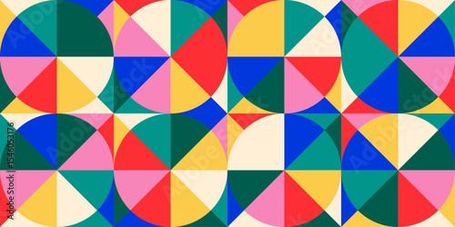 Geometric background with multicolored circles