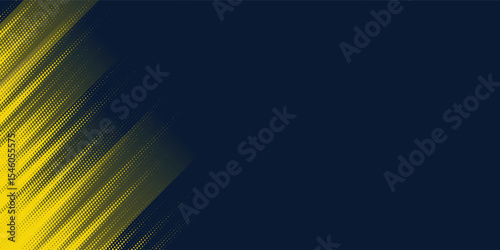 Yellow halftone on blue background. Vector dotted sparkles or halftone shine pattern texture Pop Art Style Background