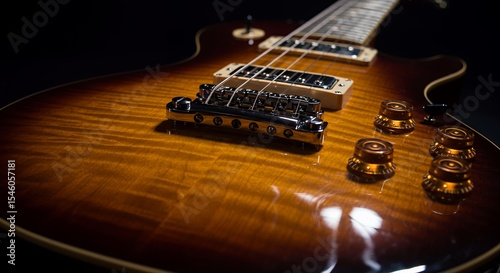 Stunning Sunburst Electric Guitar Close-Up