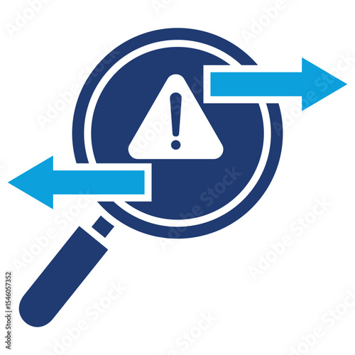 Intrusion Detection System Flat Blue Icon