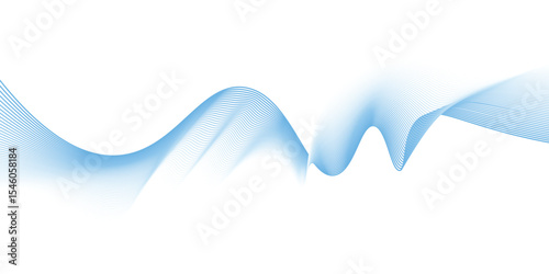 Abstract vector background with blue wavy lines. EPS10