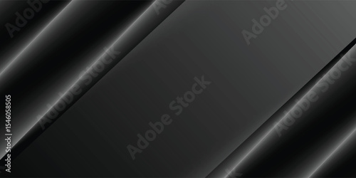Black abstract background. Elegant dark diagonal shape elements.