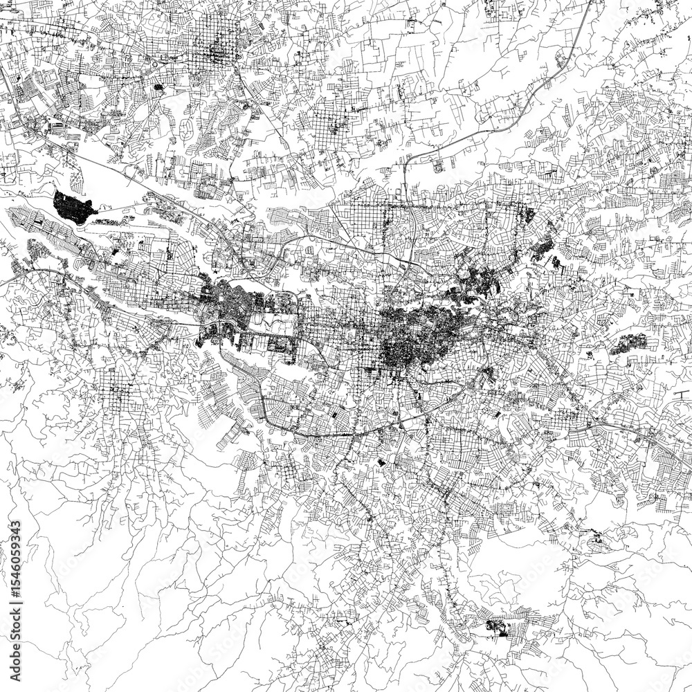 Fototapeta premium 3D illustration of city and urban in San José Costa Rica