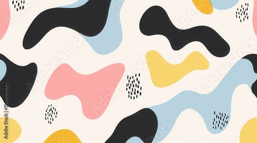 Abstract Colorful Fluid Shapes Pattern for Modern Design Backgrounds