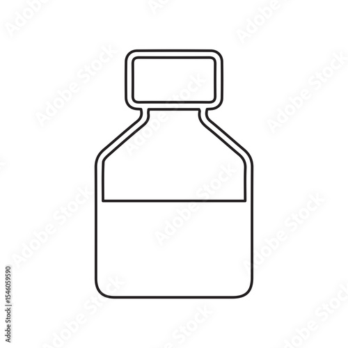 Reagent bottle line icon