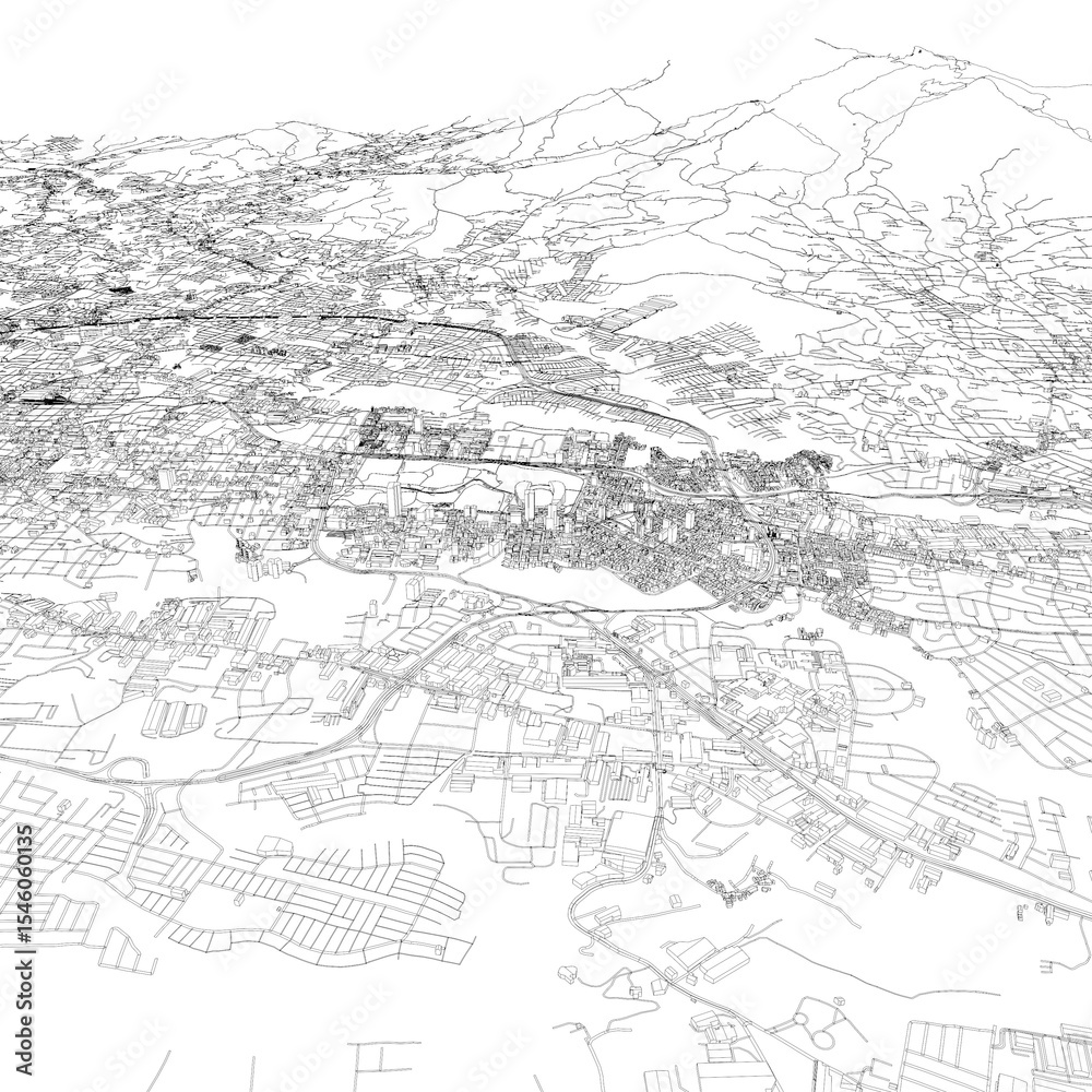 Obraz premium 3D illustration of city and urban in San José Costa Rica