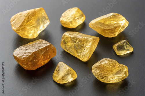 Collection of Raw Libyan Desert Glass, Yellow Semi-Precious Stones