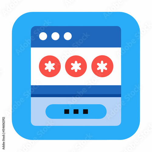 Password input screen app interface design