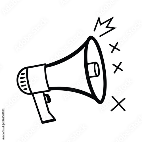 Loudspeaker icon making business announcements Vector illustration