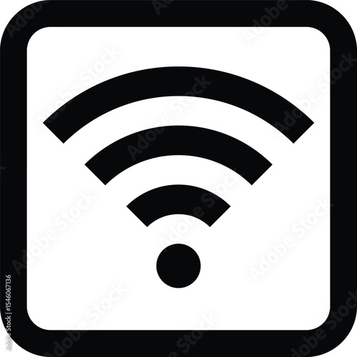 Wireless connectivity: A clean, modern illustration of a wireless symbol, depicting the essence of digital connection and effortless access to networks. 