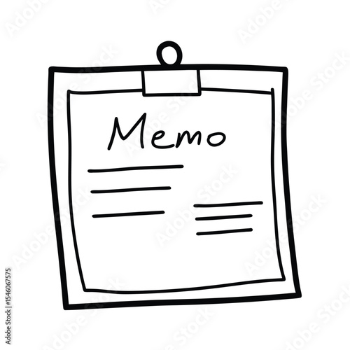 Notice board pinned with scheduled meeting memo Vector illustration