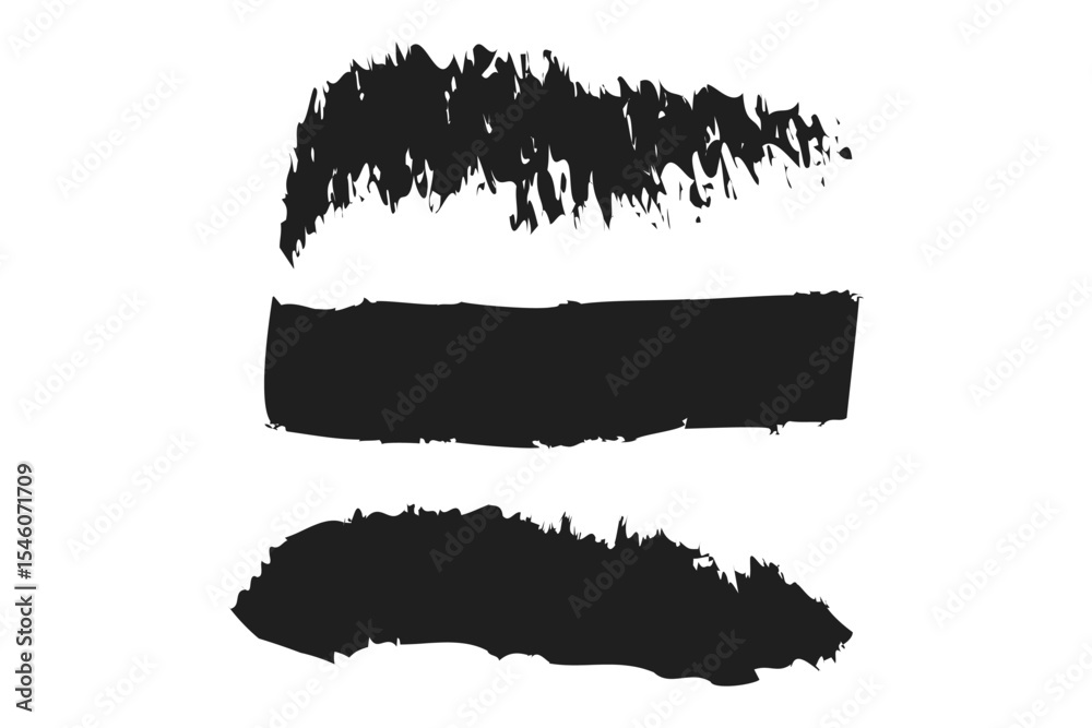 set of black brushes