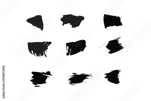 set of black brushes
