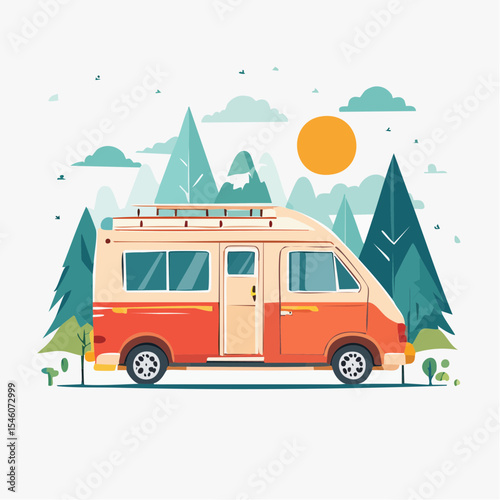 Camper Road Trip Icon