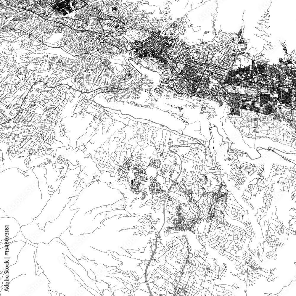 Fototapeta premium 3D illustration of city and urban in Quito Ecuador