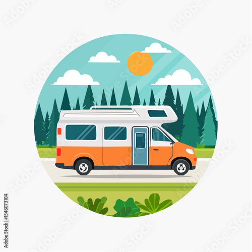 Camper Road Trip Icon