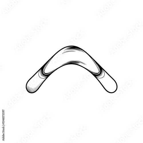 Unique curved boomerang designed for decoration or utility with smooth surface and elegant lines, showcasing modern aesthetic appeal