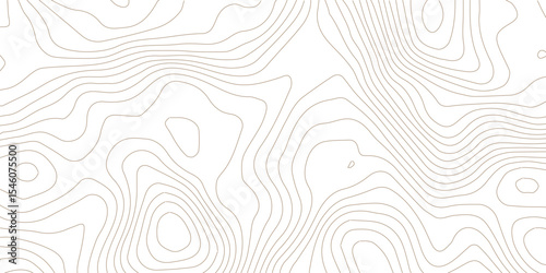 Geography landscape Topo contour map on white background, Topographic contour lines. Seamless pattern with lines Topographic map. Geographic mountain relief diagram line wave carve pattern. 