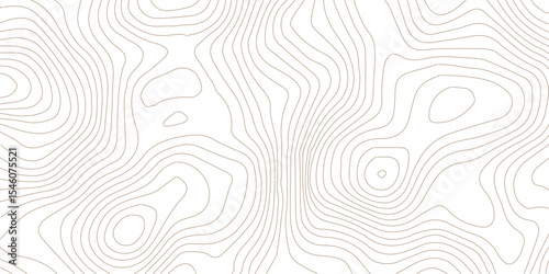 Geography landscape Topo contour map on white background, Topographic contour lines. Seamless pattern with lines Topographic map. Geographic mountain relief diagram line wave carve pattern. 