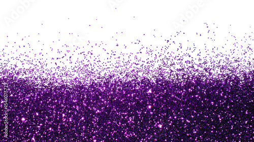Purple glitter texture isolated on transparent background