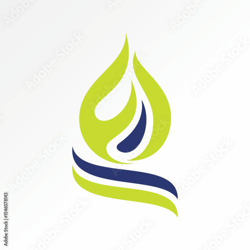 Logo design graphic concept creative premium vector stock image top sell initial F FI font fire flame typography blazing warm heat polar illustration