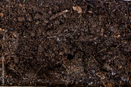 Dark Rich Organic Garden Soil Background Texture