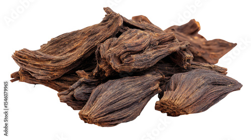 Dried herbs isolated on transparent background