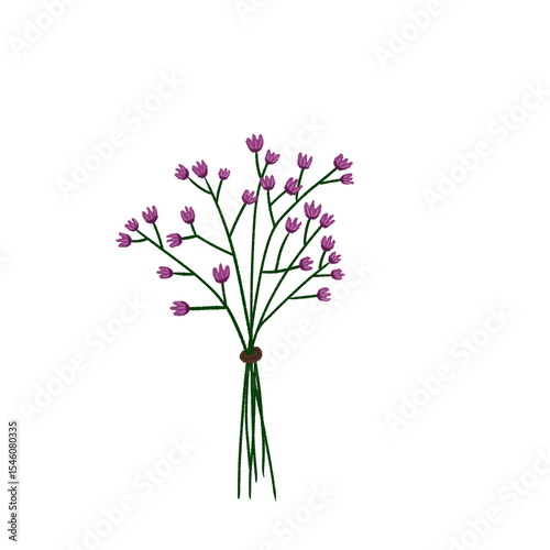 Pink flowers for fulfill to the vase illustration