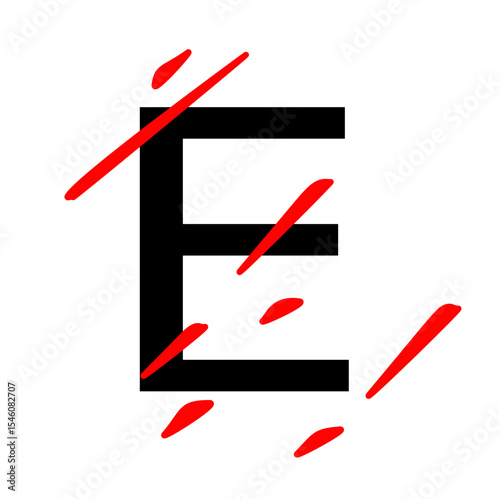 Font and number blood