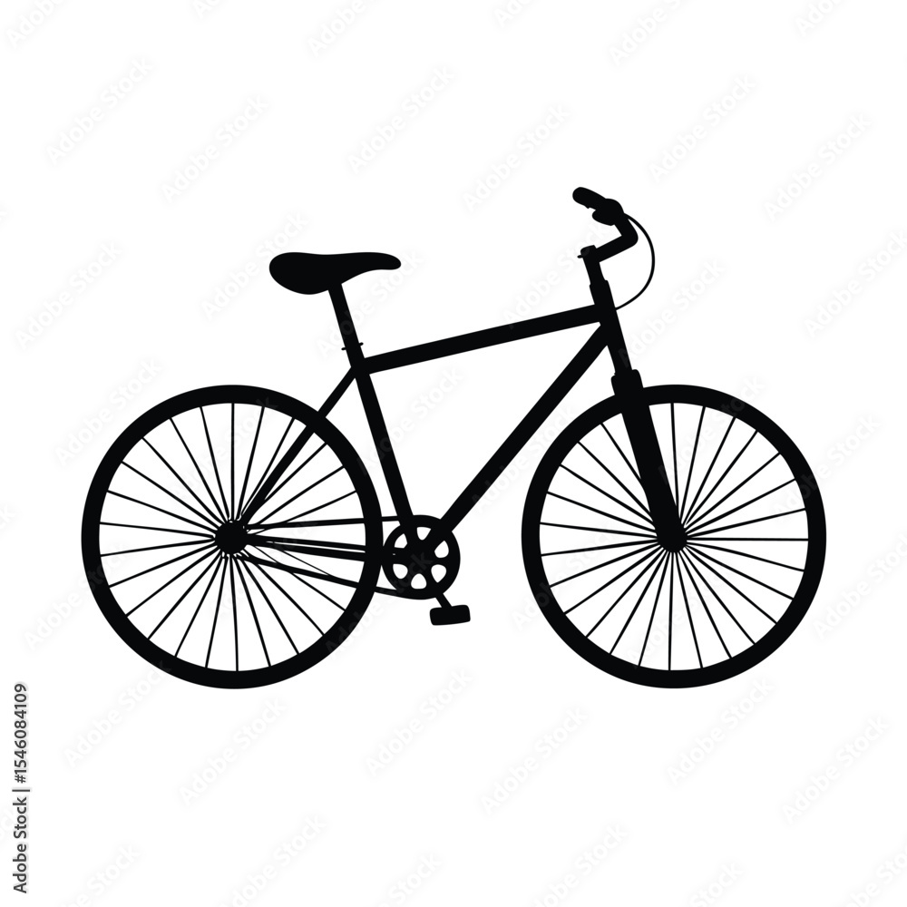Obraz premium Bicycle silhouette perfect for cycling sports transportation and outdoor activity designs