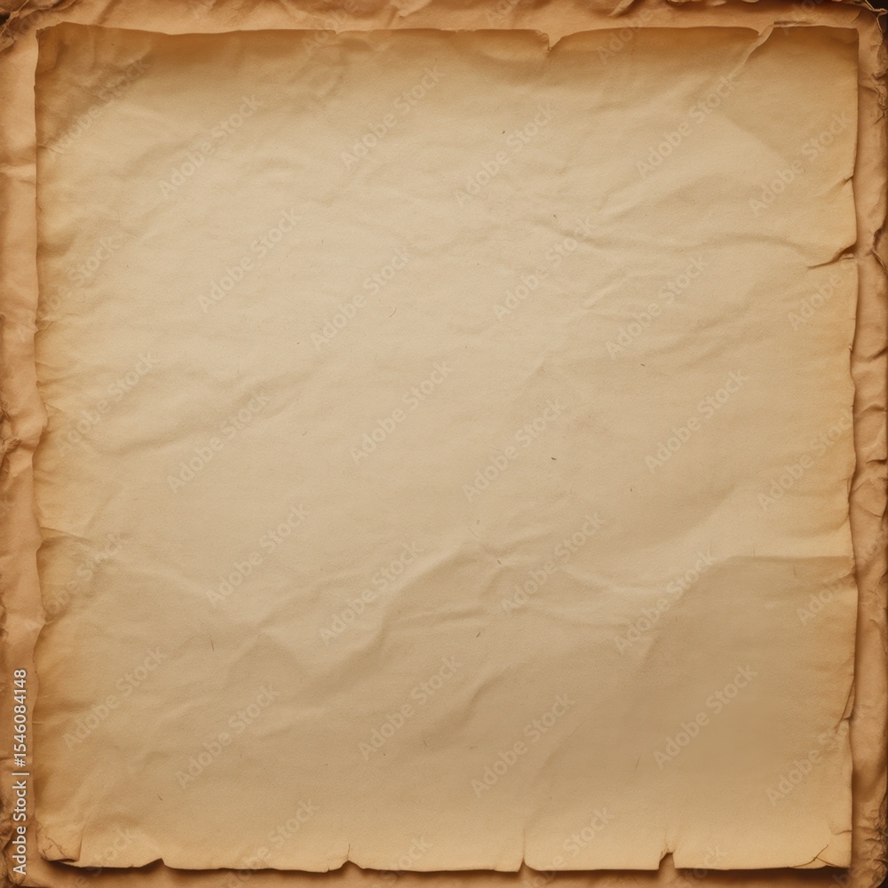 Obraz premium Aged Beige and Brown Wrinkled Vintage Paper Texture Background Flat Lay Gigapixel Standard Image aged paper