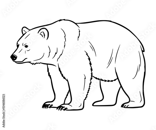 Short-faced Bear Line Art