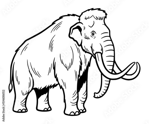 Woolly Mammoth Line Art