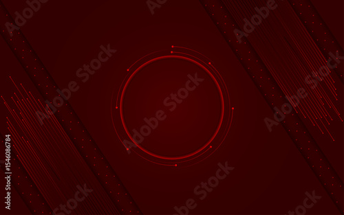 Abstract background with directional line pattern shape | Creative modern circular shape Elegant template for decoration, flyer, futuristic, web, business, technology, education with carmine color 