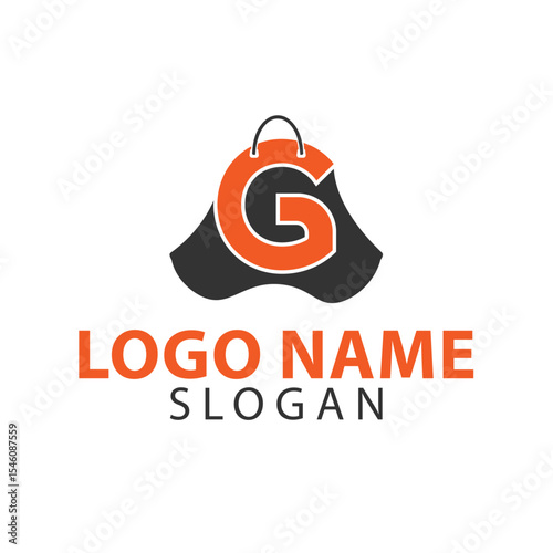 Letter G e-commerce logo design, G online shop logo, letter G bag shopping unique design, G-LETTER LOGO IDENTITY DESIGN FOR USE SHOP CART, Shopping bag logo, G logo