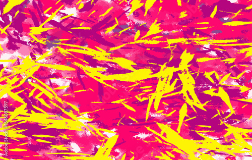 Bold and colorful abstract background featuring pink and yellow brush stroke layers, and modern artistic texture. Perfect for wallpaper, social media posts, and creative design projects.