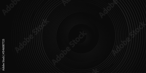 Abstract background design with circular pattern shape | Creative modern banner background-Elegant template for decoration, flyer, futuristic, web, business, technology, education with black color 