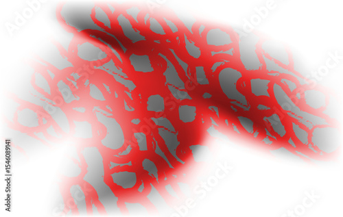 Artistic red scribbles over a soft white and gray background, for creative designs and backgrounds